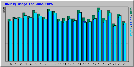 Hourly usage for June 2025