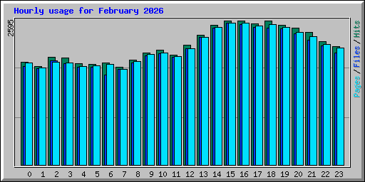 Hourly usage for February 2026