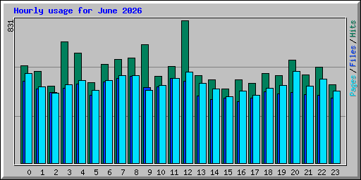 Hourly usage for June 2026