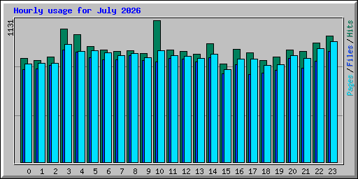 Hourly usage for July 2026